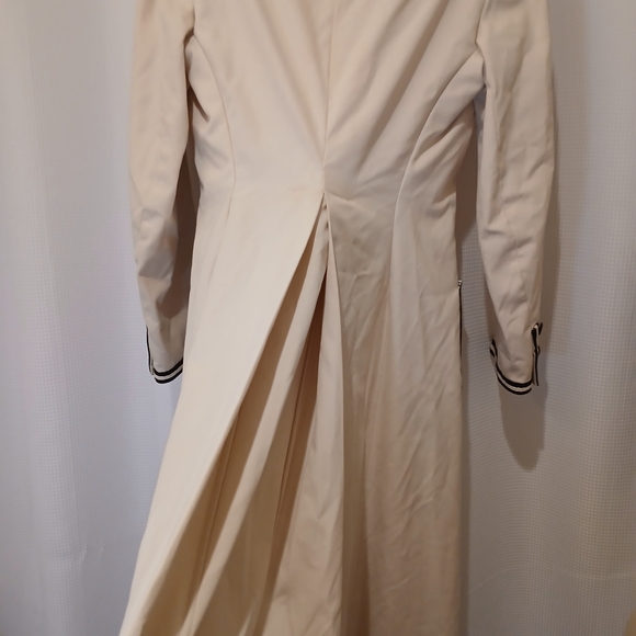 Vintage Count Romi Ivory/Khaki Trench Coat With Navy Details Size XS/S - Picture 10 of 16